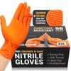 Raxwell Disposable Nitrile Gloves - Puncture Resistant Diamond Texture Grip - Food Safe & Latex Free for Cooking & Food Prep - Touch Screen Friendly Mechanic Work Gloves - XX-Large, Orange, Pack of 90 view 1