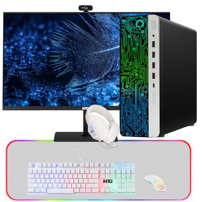 HP G3 Gaming Desktop PC, Intel Core i5 6th Gen, AMD RX 550 Graphics, 32GB RAM, 512GB SSD, MTG New 27 Inch Monitor, Gaming Kit Webcam, WiFi, Windows 11 (Renewed)