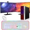 HP G3 Gaming Desktop PC, Intel Core i5 6th Gen, GT 1030 Graphics, 32GB RAM, 240GB SSD + 3TB HDD, MTG New 27 Inch Dual Monitor, Gaming Kit Webcam, Windows 11 (Renewed) view 1