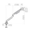 Monitor Arm Mount Monitor Mount Stand Single Arm Mechanical Spring Monitor Mount Adjustable Vesa Mount Desk Stand with Clamp and Grommet Base, Holds Up to 17.6lbs Heavy Duty Monitor Stand view 2