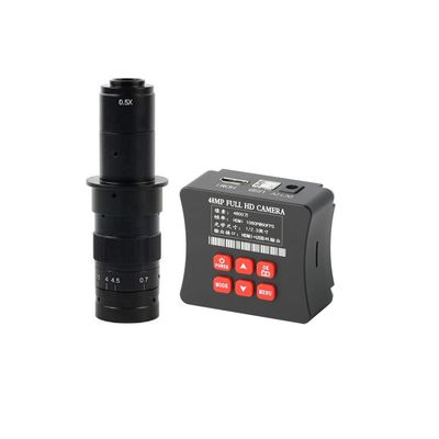 48MP HD 1080P 60FPS HDMI USB TF Video Recorder Industrial Video Microscope Camera & 180X C-Mount Lens for Phone CPU PCB Soldering