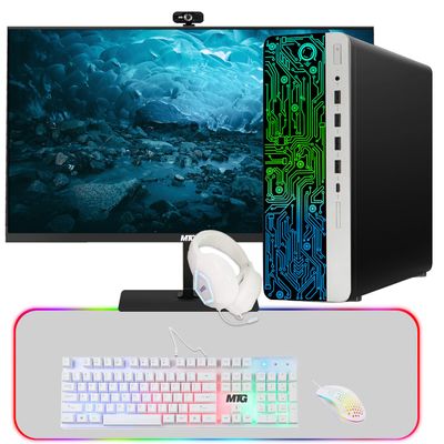 HP G3 Gaming Desktop PC, Intel Core i5 6th Gen, AMD RX 550 Graphics, 32GB RAM, 240GB SSD + 1TB HDD, MTG New 24 Inch Monitor, Gaming Kit Webcam, WiFi, Windows 11 (Renewed)