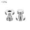 PATIKIL 3/8"-16 Thread 13mm Length Camera Quick Release Screw Tripod Screw, 3 Pack Stainless Steel Hex Slot Screws for DSLR Camera Rig Accessories, Silver view 3
