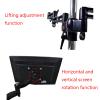 Monitor Arm Mount 15"-27" Display Stand Wall-Mounted Dual Monitor Desk Mount Stand with Tray Height-Adjustable Wall Monitor Mount Arm,Each Arm Holds Up to 17.6 Lbs Heavy Duty Monitor Stand view 4