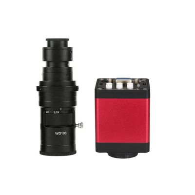 HDMI VGA 720P 13MP Industrial Video Microscope Camera & 200X C-Mount Lens for Phone PCB IC Observe Soldering Repair