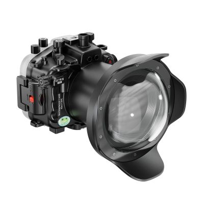 Seafrogs [40m/130ft] Underwater Camera Housing Diving Case w/Sea Frogs WA005-F 6" Dome Port Kit, for Sony A7III A7RIII A7R3 A7M3 w/Sony FE16-35mm F4/FE16-35mm F2.8can Adjust The Aperture