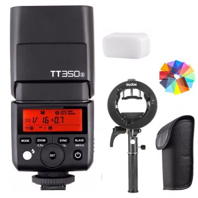 Godox TT350S w/S2 Bracket 2.4G HSS 1/8000s TTL GN36 Wireless Speedlite Flash for Sony Mirrorless DSLR A7 A7R A7S A7-II A7-III A7R-II A7R-III A7S-II A6300 A6000 w/Color Filter
