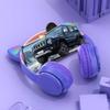 Xiaokeis Kids Headphones, Cat Ear LED Light Up Bluetooth 5.0 Foldable Wireless Gaming Headset for Kids Adult, Built-in Mic Noise Cancelling Over Ear Headphones for Study/Travel(Purple) view 3