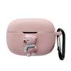 Cute Case for JBL Vibe 200TWS, Wave 200TWS True Wireless Earbuds, Seadream Cartoon Kawaii 3D Bear Style Earphones Skin Cover, Protective Carrying Case with Keychain Hook (Bear with Scarf) view 1