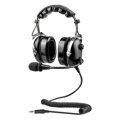 R SPIDER WIRELESS Aviation Headset for Helicopter, with U174/U Plug Cable, Noise Cancelling Mic, Comfortable Ear Pads, Includes Headset Bag, Black