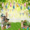 10x10ft Spring Garden Background Easter Photography Backdrop Easter Rabbit Colorful Egg Fence Flag Background Spring Easter Floral Bokeh Photo Studio Booth view 2