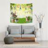 10x10ft Spring Garden Background Easter Photography Backdrop Easter Rabbit Colorful Egg Fence Flag Background Spring Easter Floral Bokeh Photo Studio Booth view 4