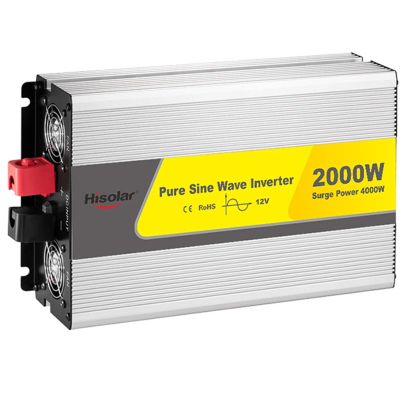 1000W,1200W,1500W,2000W,3000W Pure Sine Wave Power Inverter,DC 12V /24V to AC 110V/220V Car Inverter, with USB Port & AC Outlets (GFCI),for RV Truck Car Travel Camping ,2000W-12vto220V
