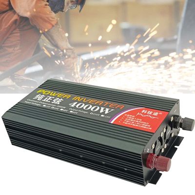 3000W 4000W 5000W 6000W Pure Sine Wave Inverter Charger,Power Inverter 12V 24V DC to 120V AC Converter with LCD Digital Display for Travel/Camping,4000W-12vto110V