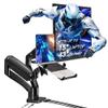 AVLT Dual 17-43" Monitor Arm Desk Mount with 15" Laptop Tray and USB-C Docking Station, HDMI 4K60Hz, USB-A 5Gbps, Ethernet, 100W PD, Fits Two Flat/Curved Monitor - Black view 1