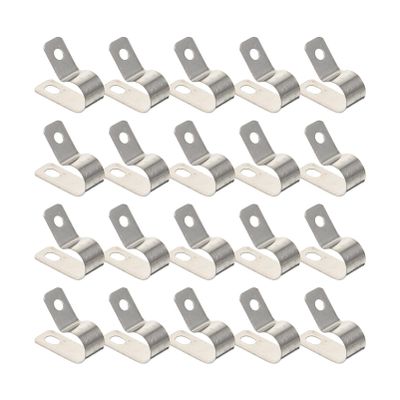 GANAZONO 20pcs R-Type Cable Clamp Fasteners for Organizing Cables and Wire Clips Easy Installation Compact Design for Use