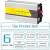 1000W,1200W,1500W,2000W,3000W Pure Sine Wave Power Inverter,DC 12V /24V to AC 110V/220V Car Inverter, with USB Port & AC Outlets (GFCI),for RV Truck Car Travel Camping ,1500W-12vto220V view 4