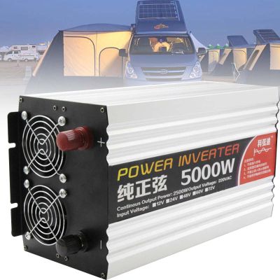 3000W 4000W 5000W 6000W Pure Sine Wave Power Inverter DC 12V 24V to 110V 220V AC Car Converter,for CPAP RV Car Solar System Emergency,5000W-24vto110V