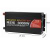 3000W 4000W 5000W 6000W Pure Sine Wave Power Inverter DC 12V 24V to 110V 220V AC Car Converter,for CPAP RV Car Solar System Emergency,3000W-12vto110V view 2