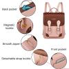 Cwatcun Camera Bag for Women, Retro Camera Crossbody Case, Vintage PU Leather Waterproof Camera Backpack, Lightweight Camera Handbag, Compatible with Canon/Nikon/Sony SLR/DSLR Mirrorless Camera, Lens view 3