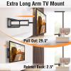 ELIVED Long Extension TV Mount for Most 37-75 Inch tv, Full Motion Wall Bracket with 29.5 inch Long Arm Articulating TV Wall Mount, Max VESA 600x400mm, Holds up to 88lbs, fits Wood Studs 12"-24". view 2