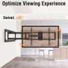 ELIVED Long Extension TV Mount for Most 37-75 Inch tv, Full Motion Wall Bracket with 29.5 inch Long Arm Articulating TV Wall Mount, Max VESA 600x400mm, Holds up to 88lbs, fits Wood Studs 12"-24". view 3