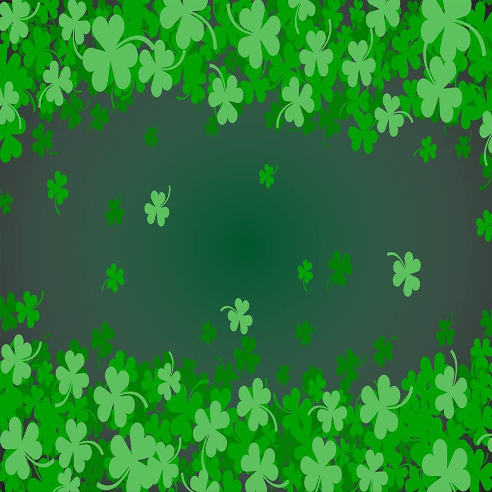 BELECO 10x8ft Fabric St.Patrick's Day Backdrop Irish Spring Shamrock Green Lucky Leaf Clover Saint Patricks Day Background for Baby Shower Birthday Party Decorations Newborn Kids Adults Photo Props