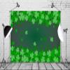 BELECO 10x8ft Fabric St.Patrick's Day Backdrop Irish Spring Shamrock Green Lucky Leaf Clover Saint Patricks Day Background for Baby Shower Birthday Party Decorations Newborn Kids Adults Photo Props view 3