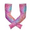 Dussdil Pink Silver Sparkling Leopard Gardening Arm Sleeves Farm UV Sun Protection Cooling Arm Sleeves for Garden Farm Women Men with Thumb Hole view 2