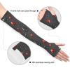 Dussdil Red Ladybugs Gardening Arm Sleeves Water on Dark Ladybird Farm UV Sun Protection Cooling Arm Sleeves for Garden Farm Women Men with Thumb Hole view 3
