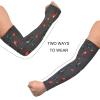 Dussdil Red Ladybugs Gardening Arm Sleeves Water on Dark Ladybird Farm UV Sun Protection Cooling Arm Sleeves for Garden Farm Women Men with Thumb Hole view 4