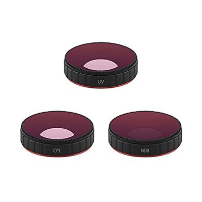 ABZEKH Drone Accessories for DJI OSMO Action Lens Filter for CPL UV ND 4 8 16 32 ND4-PL ND8-PL ND16-PL ND32-PL Filters Set for DJI OSMO Action Camera Accessory (Size : UV CPL ND8)