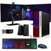 HP G3 Gaming Desktop PC, Intel Core i7 6th Gen, AMD RX 550 Graphics, 32GB RAM, 1TB SSD, MTG New 24 Inch Dual Monitor, RGB Keyboard Mouse, Speaker, Webcam, Windows 11 (Renewed) view 1