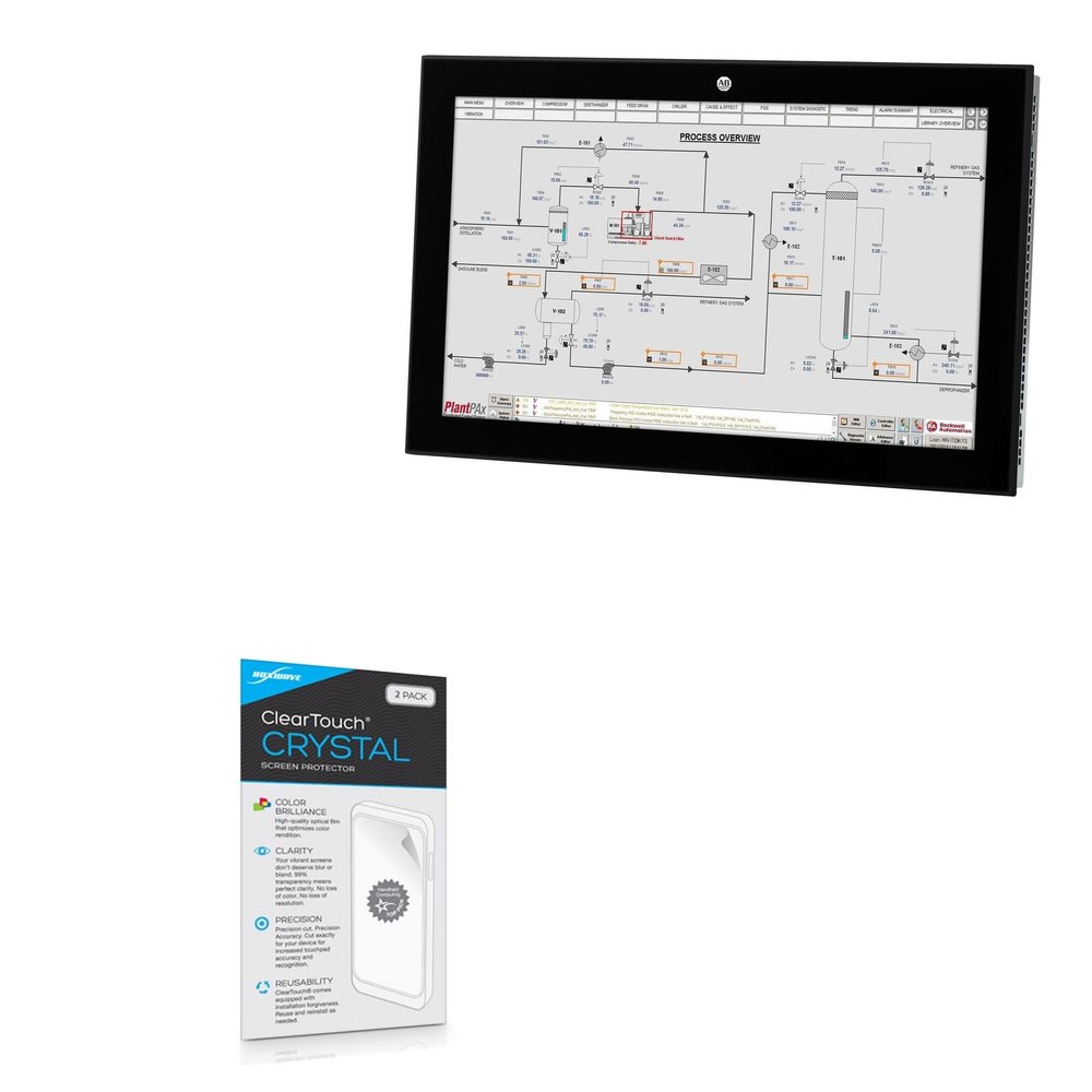 BoxWave Screen Protector Compatible with Allen Bradley ASEM 6300M Industrial Monitors (10.4 in) - ClearTouch Crystal (2-Pack), HD Film Skin - Shields from Scratches