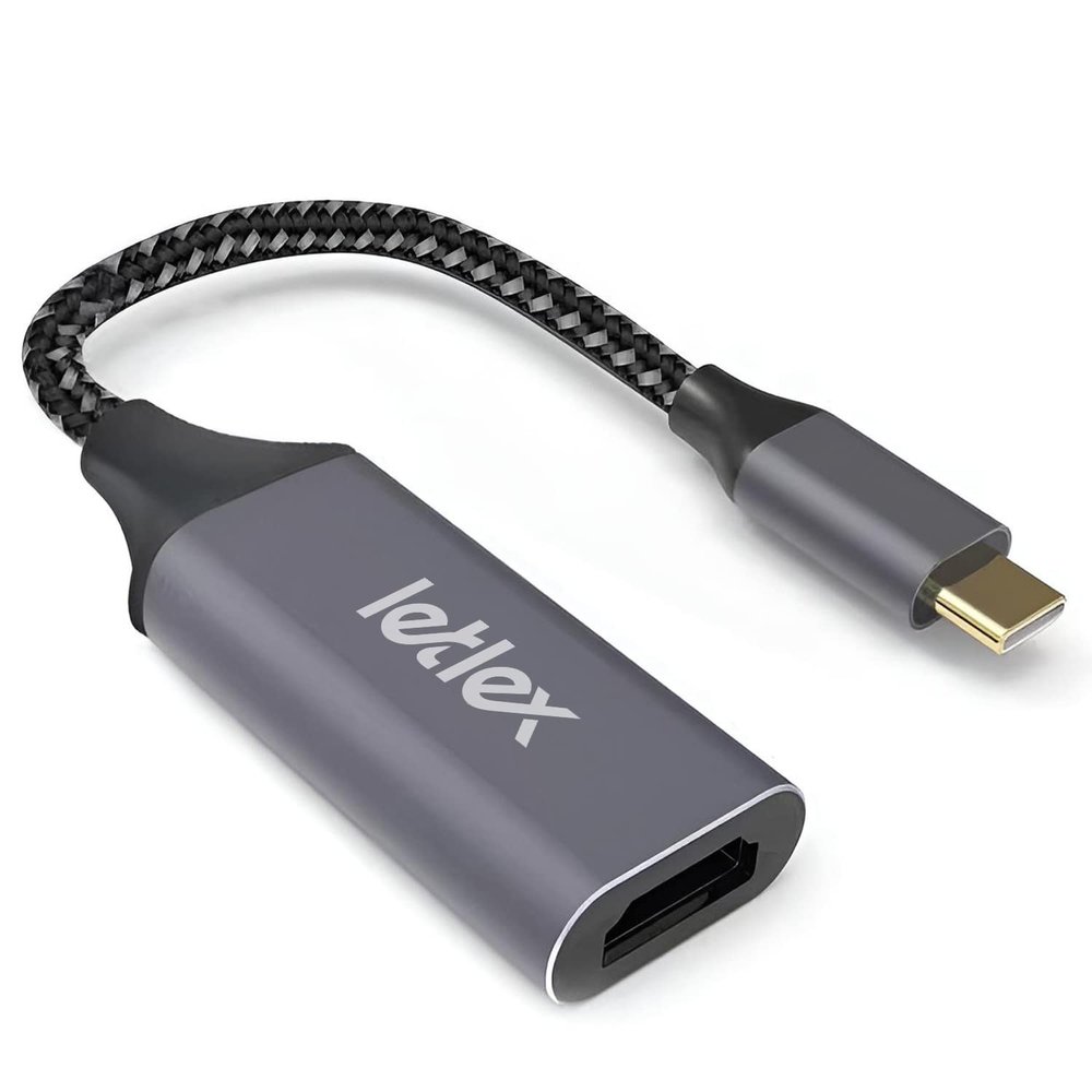 4K@60Hz USB C to HDMI Adapter Display Port to HDMI Adapter with Aluminum Shell & Braided Cable HDMI Converter Type C to HDMI Adapter, HDMI to usb c adapter HDMI Converter for MacBook/iMac/Galaxy S8/S9