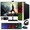 HP G3 Gaming Desktop, Intel Core i7, AMD RX 550 Graphics, 32GB RAM, 1TB SSD + 2TB HDD, 27-inch Monitor, RGB Keyboard Mouse, Headphone, Webcam, Windows 11 Pro (Renewed) view 1