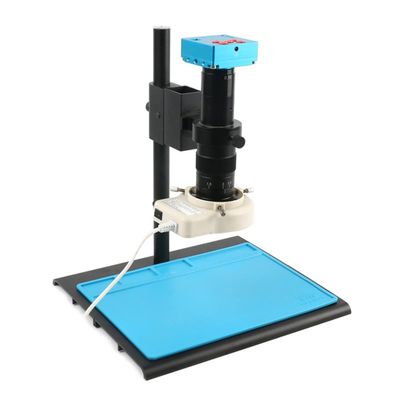 RADHAX Microscope Kit 30MP 2K 1080P H_DMI Digital Video Microscope Camera 100X 130X 160X 180X 200X 300X 320X 500X C Mount Lens 56 LED Ring Light Microscope Lens Adapters (Size : 500X)