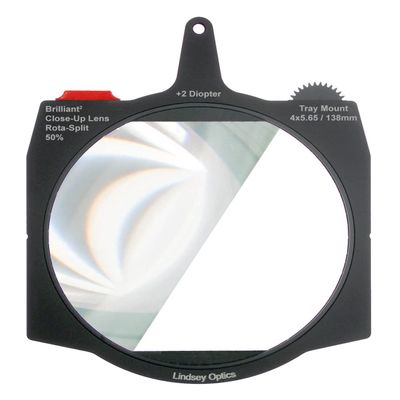 Lindsey Optics 4x5.65 Diopter +2 Rota-Split Close-Up Lens 50% Filter