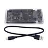 Xiwai Dual MSATA Mini-SATA SSD Card JBOD Raid0 Span Bridge to USB3.0 Type-C USB-C 2.5inch SATA Combo Enclosure view 2