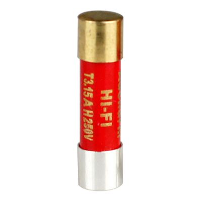 NOVOCE 1pcs Fever Grade Single Crystal Pure Silver Nano Fuse Fuse Gold-Plated Cap Audio Amplifier Fuse 5x20mm/6x32mm (Color : 3.15A 5x20mm)