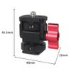 FEICHAO Multi-Angle Rotation Monitor Holder 1/4 to Cold Shoe Mount Locating Pin Adapter for DSLR Camera Flash Light Stabilizer Bracket Accessories (Version C) view 2
