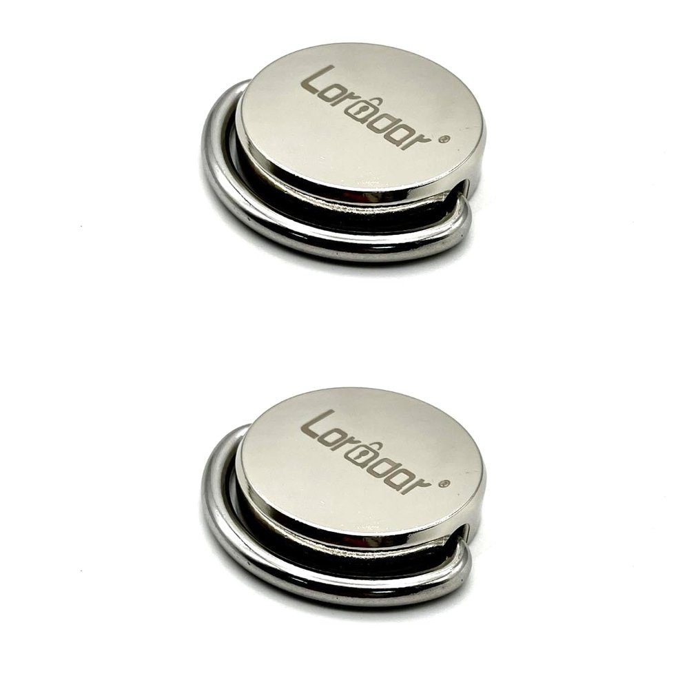 LORADAR Stainless Steel Security Anchor Base Plate,Desk Mount Anchor D Ring Hooks for Cable Locks (2 Pack)