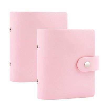 Ruibytree 52 Pockets Small Photo Album 2x3 for Instax Mini, Pink, 2 Pack