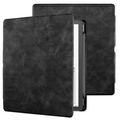 WALNEW Case Cover for 10.2-inch Kindle Scribe (2024/2022 Released), Smart PU Leather Cover with Pen Holder and Auto Wake/Sleep for 10.2" Amazon Kindle Scribe E-Reader (Black)
