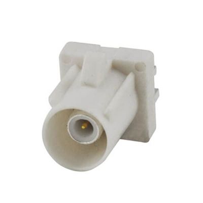 GXMRHWY Fakra Connector White Plug Male End Launch PCB Mount R-F Connector for Radio with Phantom