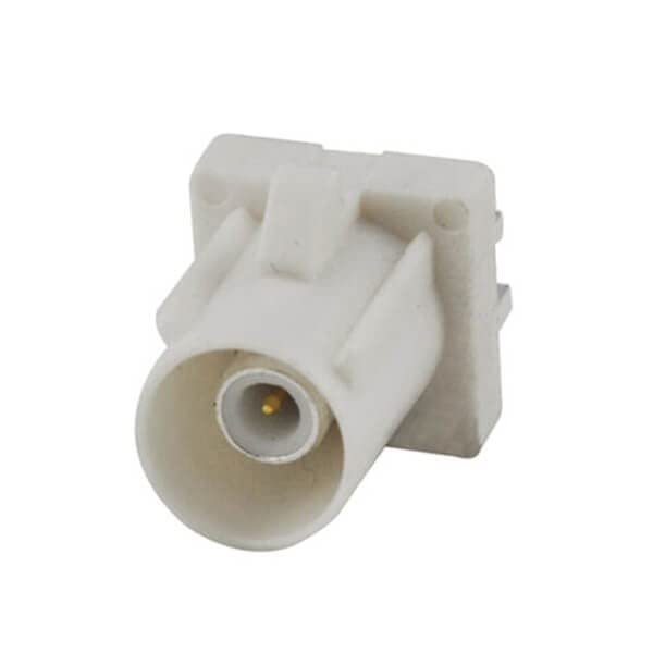 GXMRHWY Fakra Connector White Plug Male End Launch PCB Mount R-F Connector for Radio with Phantom