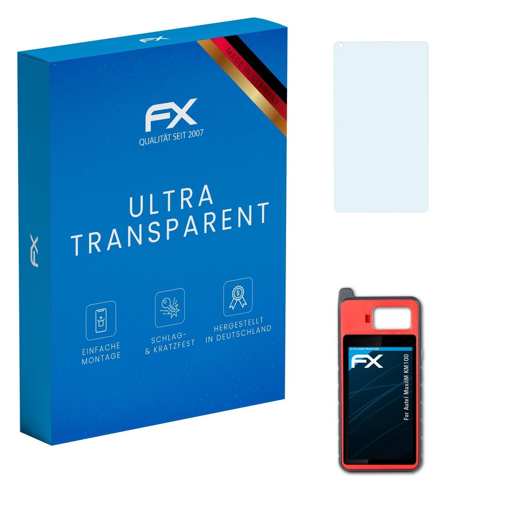 atFoliX Screen Protection Film compatible with Autel MaxiIM KM100 Screen Protector, ultra-clear FX Protective Film (2X)