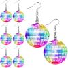 Henoyso 4 Pairs Light up Disco Ball Earrings for Women 70s 80s Jewelry LED Light Glow Earrings for Women Girls Disco Jewelry Gifts Bachelorette Dance Costume Accessories view 1