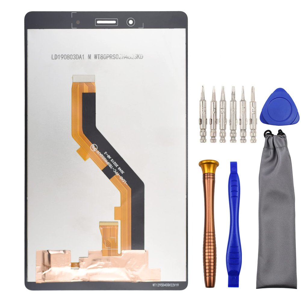 Tablet Complete Screen LCD Digitizer Touch Assembly Replacement for (LTE Version)Samsung Galaxy Tab A 8.0 (2019) SM-T295 with Tool Kit Black 8.0"