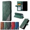 Case for iPhone 12 Pro Max 6.7" 5G, Business Splicing Casual Flip Folio Leather Magnetic Card Holder Kickstand Wallet Case for iPhone 12 Pro Max 6.7" 5G-Green view 1